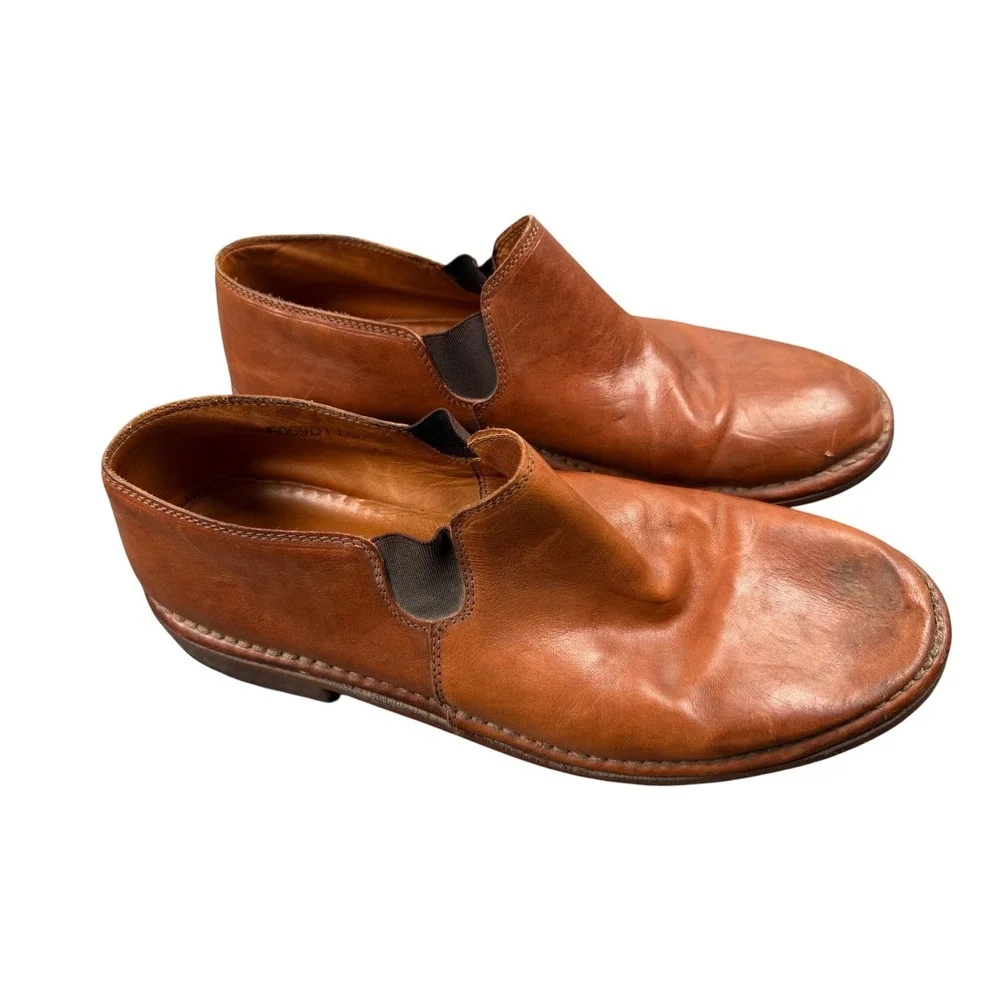 John Varvatos Men Shoes Slip On Leather Loafers Brown Made In Italy 12